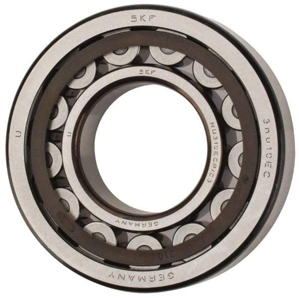 SKF - 50mm Bore Diam, 110mm Outside Diam, 27mm Wide Cylindrical Roller Bearing - 110,000 N Dynamic Capacity, 112,000 Lbs. Static Capacity - Americas Industrial Supply