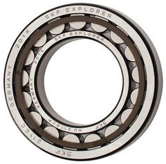 SKF - 55mm Bore Diam, 100mm Outside Diam, 21mm Wide Cylindrical Roller Bearing - 84,200 N Dynamic Capacity, 95,000 Lbs. Static Capacity - Americas Industrial Supply