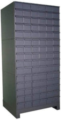 Durham - 90 Bin Drawer Cabinet System - 17-1/4 Inch Overall Depth x 69-1/8 Inch Overall Height, Gray Steel Bins - Americas Industrial Supply