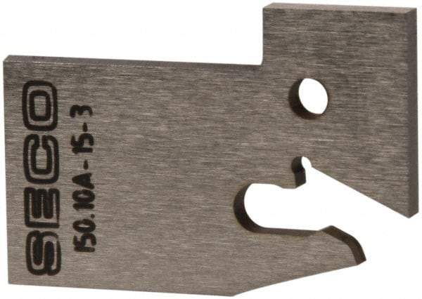 Seco - 0.61" Blade Height, 3/32" Blade Width, 1.303" OAL, Neutral Cut, Single End Indexable Cut-Off Blade - 150.10A Blade, 150.10 Series - Americas Industrial Supply