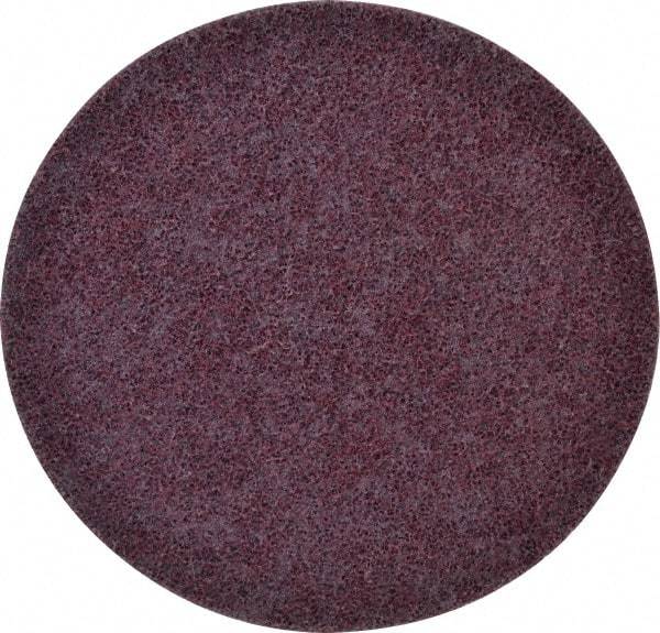 3M - 7" Coarse Grade Ceramic Deburring Disc - Quick Change Connection, Maroon, 8,600 Max RPM - Americas Industrial Supply