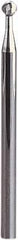 Seco - 4mm Diam, 3.1mm LOC, 2 Flute Solid Carbide Ball End Mill - HEMI Finish, Single End, 60mm OAL, 4mm Shank Diam, Spiral Flute - Americas Industrial Supply