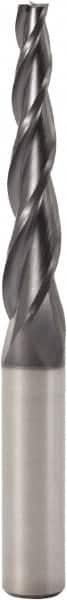 Seco - 3° Taper Angle per Side, 8mm Small End Diam, 30mm LOC, Solid Carbide 4 Flute Tapered Square End Mill - 80mm OAL, 12mm Shank Diam, Spiral Flute, 30° Helix - Americas Industrial Supply