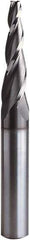 Seco - 5° Taper Angle per Side, 2.5mm Small End Diam, 20mm LOC, Solid Carbide 3 Flute Tapered Square End Mill - 65mm OAL, 6mm Shank Diam, Spiral Flute, 30° Helix - Americas Industrial Supply
