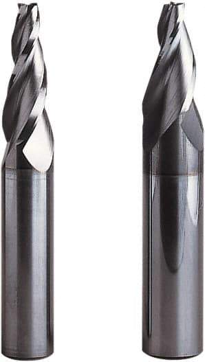 Seco - 10° Taper Angle per Side, 2.5mm Small End Diam, 20mm LOC, Solid Carbide 3 Flute Tapered Square End Mill - 75mm OAL, 10mm Shank Diam, Spiral Flute, 30° Helix - Americas Industrial Supply