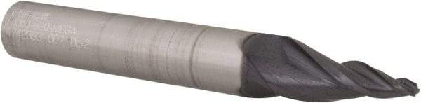 Seco - 11° Taper Angle per Side, 2mm Small End Diam, 20mm LOC, Solid Carbide 3 Flute Tapered Square End Mill - 75mm OAL, 10mm Shank Diam, Spiral Flute, 30° Helix - Americas Industrial Supply