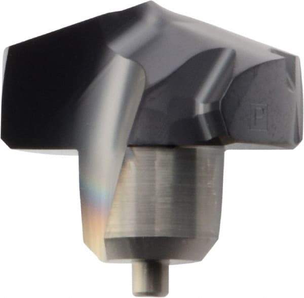 Kennametal - Series KenTIP, 17.4mm Diam Grade KCP15 140° Replaceable Drill Tip - Carbide, AlTiN Finish, V Seat Size - Americas Industrial Supply