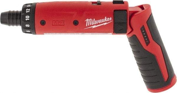 Milwaukee Tool - 4 Volts, Lithium-Ion Battery, Swivel Handle Cordless Screwdriver - 200, 600 RPM, 44 Inch/Lbs. Torque, 2 Speed - Americas Industrial Supply