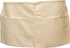 PRO-SAFE - 18 x 9" General Purpose Waist Apron - Cotton, 10 oz Material, Off-White, 2 Pockets, Flame Resistant - Americas Industrial Supply