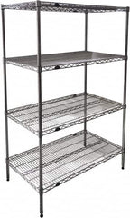 Value Collection - 4 Shelf Wire Shelving Unit - 60" Wide x 18" Deep x 74" High, - Americas Industrial Supply
