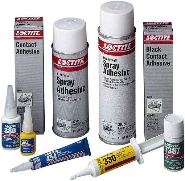 Loctite - 0.70 oz Bottle Clear Instant Adhesive - Series 435, 30 sec Working Time, 24 hr Full Cure Time, Bonds to Metal, Plastic & Rubber - Americas Industrial Supply