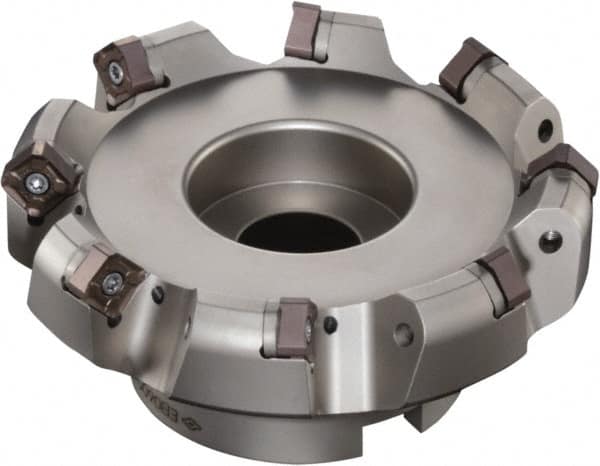 Sumitomo - 160mm Cut Diam, 50.8mm Arbor Hole, 45° Indexable Chamfer & Angle Face Mill - 7 Inserts, ONMT 05T6\xB6SNMT 13T6\xB6XNET 13T6 Insert, Right Hand Cut, Series DualMill - Americas Industrial Supply