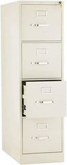 Hon - 15" Wide x 52" High x 26-1/2" Deep, 4 Drawer Vertical File with Lock - Steel, Putty - Americas Industrial Supply