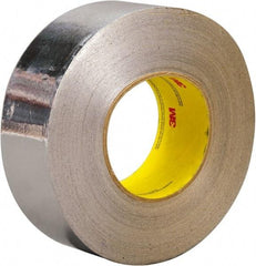 3M - 3" x 45m Silver Foil Tape - 3.25 mil, Acrylic Adhesive, Aluminum Foil Backing, -30°F to 260°F, Series 3380 - Americas Industrial Supply