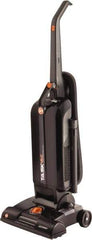 Hoover - Single Motor Lightweight Upright Vacuum Cleaner - 13-1/2" Cleaning Width, 12" Amps, Comfort Hand Grip, Black & Orange - Americas Industrial Supply