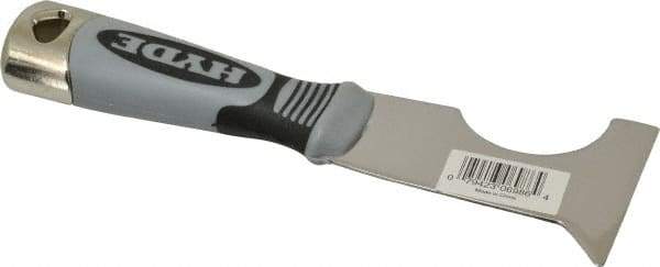 Hyde Tools - 2-1/2" Wide Stainless Steel Putty Knife - Stiff, Cushioned Grip Polypropylene Handle, 8" OAL - Americas Industrial Supply