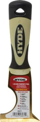 Hyde Tools - 2-1/2" Wide Brass Multi-Purpose Knife - Stiff, Cushioned Grip Polypropylene Handle, 8" OAL - Americas Industrial Supply