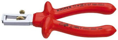 Knipex - 7 AWG to 13/64" Capacity Insulated Wire Stripper - 6-1/4" OAL, 1000 Volt Insulated Handle - Americas Industrial Supply