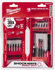 Milwaukee Tool - 18 Piece Hex Drive Bit Set - Exact Industrial Supply