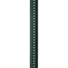 Nucor - 8' High, Powder Coated Traffic Sign Post - Steel, 3/8" Hole Diam, Green - Americas Industrial Supply