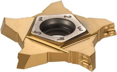 Iscar - 24R300PENTA Grade IC1008, 3mm Cutting Width Carbide Grooving Insert - Right Hand, 0.2mm Corner Radius, TiN/TiAlN Finish - Americas Industrial Supply