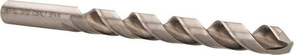 Hertel - 13/32" 135° Cobalt Jobber Drill - Bright Finish, Spiral Flute, 5-1/4" OAL, Split Point - Americas Industrial Supply