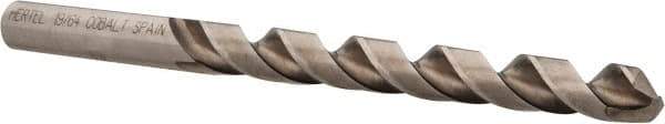 Hertel - 19/64" 135° Cobalt Jobber Drill - Bright Finish, Spiral Flute, 4-3/8" OAL, Split Point - Americas Industrial Supply