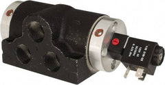 ARO/Ingersoll-Rand - 1/2" Inlet x 1/2" Outlet, Solenoid Actuator, Spring Return, 2 Position, Body Ported Solenoid Air Valve - 90 CFM, 24 VDC Input, 2.57 CV, 4 Way, 150 psi, 180° Max Temp, -10° Min Temp - Americas Industrial Supply