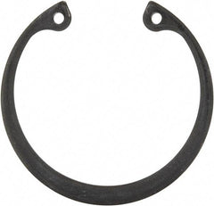 Rotor Clip - 0.062" Thick, Phosphate Finish, Steel Snap Internal Retaining Ring - 0.068" Groove Width, 0.05" Groove Depth, 1.725" Groove Diam, Grade 1060-1090 - Americas Industrial Supply