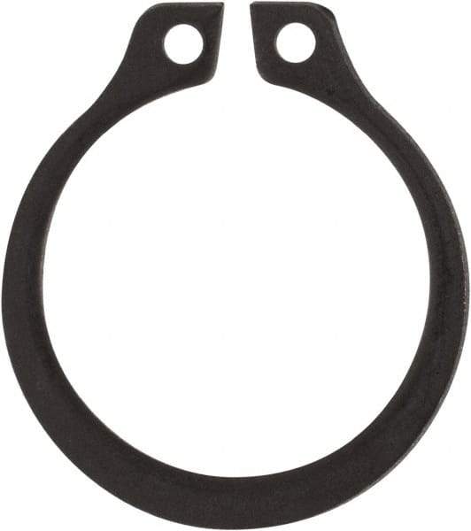Rotor Clip - 0.53" Groove Diam, 9/16" Shaft Diam, Phosphate Steel, Snap External Retaining Rings - 0.039" Groove Width, 0.016" Groove Depth, 0.035" Ring Thickness, Grade 1060-1090 - Americas Industrial Supply