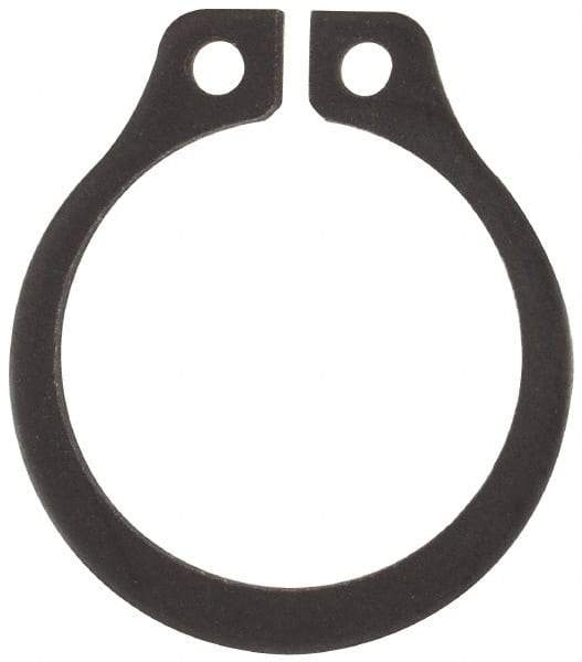 Rotor Clip - 0.468" Groove Diam, 1/2" Shaft Diam, Phosphate Steel, Snap External Retaining Rings - 0.039" Groove Width, 0.016" Groove Depth, 0.035" Ring Thickness, Grade 1060-1090 - Americas Industrial Supply
