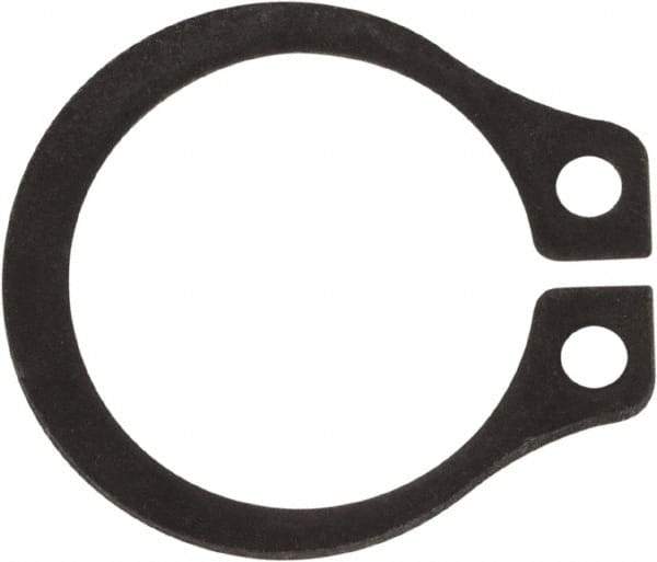 Rotor Clip - 0.352" Groove Diam, 3/8" Shaft Diam, Phosphate Steel, Snap External Retaining Rings - 0.029" Groove Width, 0.012" Groove Depth, 0.025" Ring Thickness, Grade 1060-1090 - Americas Industrial Supply