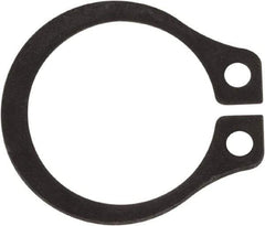 Rotor Clip - 0.352" Groove Diam, 3/8" Shaft Diam, Phosphate Steel, Snap External Retaining Rings - 0.029" Groove Width, 0.012" Groove Depth, 0.025" Ring Thickness, Grade 1060-1090 - Americas Industrial Supply