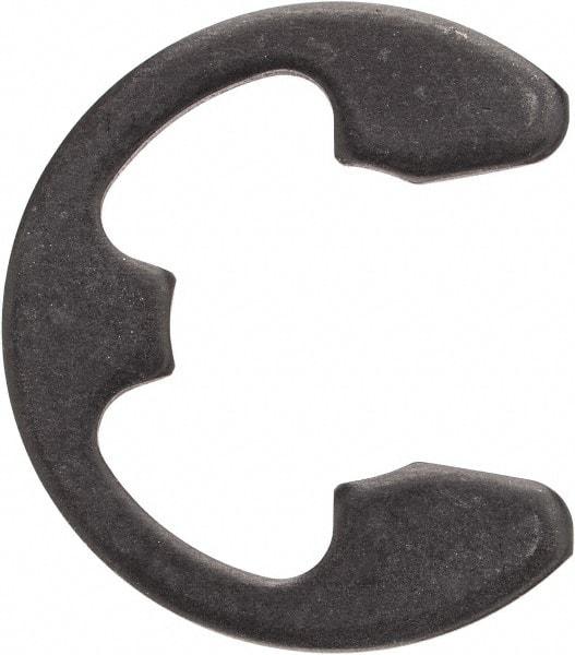 Rotor Clip - 0.396" Groove Diam, 1/2" Shaft Diam, Phosphate Steel, E Style External Retaining Rings - 0.046" Groove Width, 0.052" Groove Depth, 0.042" Ring Thickness, Grade 1060-1090 - Americas Industrial Supply