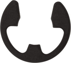 Rotor Clip - 0.343" Groove Diam, 7/16" Shaft Diam, Phosphate Steel, E Style External Retaining Rings - 0.039" Groove Width, 0.047" Groove Depth, 0.035" Ring Thickness, Grade 1060-1090 - Americas Industrial Supply