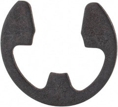 Rotor Clip - 0.303" Groove Diam, 3/8" Shaft Diam, Phosphate Steel, E Style External Retaining Rings - 0.039" Groove Width, 0.036" Groove Depth, 0.035" Ring Thickness, Grade 1060-1090 - Americas Industrial Supply