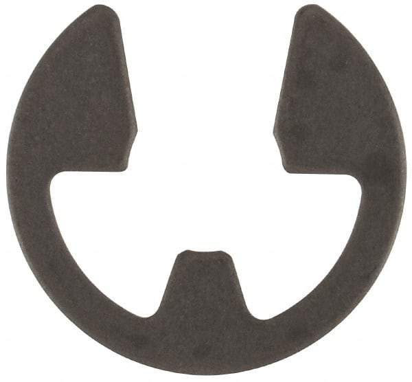 Rotor Clip - 0.21" Groove Diam, 1/4" Shaft Diam, Phosphate Steel, E Style External Retaining Rings - 0.029" Groove Width, 0.02" Groove Depth, 0.025" Ring Thickness, Grade 1060-1090 - Americas Industrial Supply