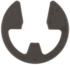 Rotor Clip - 0.21" Groove Diam, 1/4" Shaft Diam, Phosphate Steel, E Style External Retaining Rings - 0.029" Groove Width, 0.02" Groove Depth, 0.025" Ring Thickness, Grade 1060-1090 - Americas Industrial Supply
