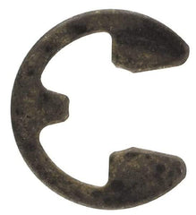 Rotor Clip - 0.147" Groove Diam, 3/16" Shaft Diam, Phosphate Steel, E Style External Retaining Rings - 0.029" Groove Width, 0.02" Groove Depth, 0.025" Ring Thickness, Grade 1060-1090 - Americas Industrial Supply