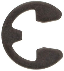 Rotor Clip - 0.116" Groove Diam, 5/32" Shaft Diam, Phosphate Steel, E Style External Retaining Rings - 0.029" Groove Width, 0.02" Groove Depth, 0.025" Ring Thickness, Grade 1060-1090 - Americas Industrial Supply