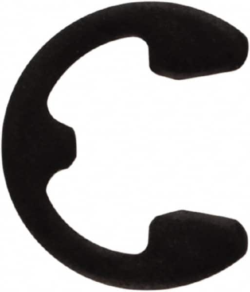 Rotor Clip - 0.102" Groove Diam, 9/64" Shaft Diam, Phosphate Steel, E Style External Retaining Rings - 0.02" Groove Width, 0.019" Groove Depth, 0.015" Ring Thickness, Grade 1060-1090 - Americas Industrial Supply