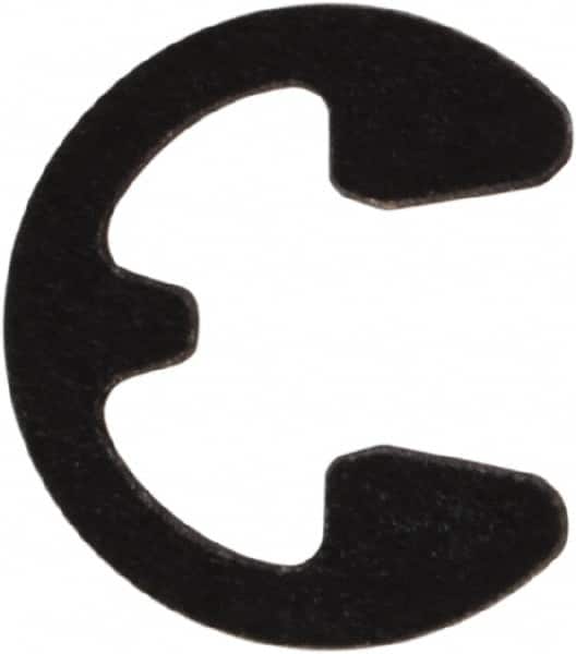 Rotor Clip - 0.074" Groove Diam, 3/32" Shaft Diam, Phosphate Steel, E Style External Retaining Rings - 0.02" Groove Width, 0.01" Groove Depth, 0.015" Ring Thickness, Grade 1060-1090 - Americas Industrial Supply