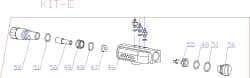 RivetKing - 3 to 6" Air Valve Kit for Rivet Tool - Includes Air Valve Body, Air Valve Ring, O-Ring, Air Valve Base, Valve Rod - Americas Industrial Supply