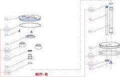 RivetKing - 3 to 6" Seal Kit for Rivet Tool - Includes O-Rings, Buffer, Seal Ring, Piston Ring - Americas Industrial Supply