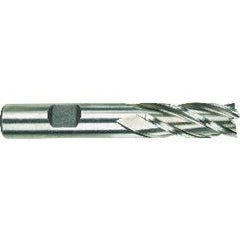 5/8 Dia. x 3-3/4 Overall Length 4-Flute Square End High Speed Steel SE End Mill-Round Shank-Center Cut-Uncoated - Americas Industrial Supply