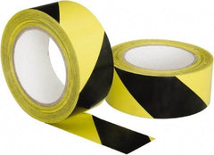 Ability One - Black & Yellow Striped Vinyl Tape - 2" Wide x 108' Long, General Traffic - Americas Industrial Supply