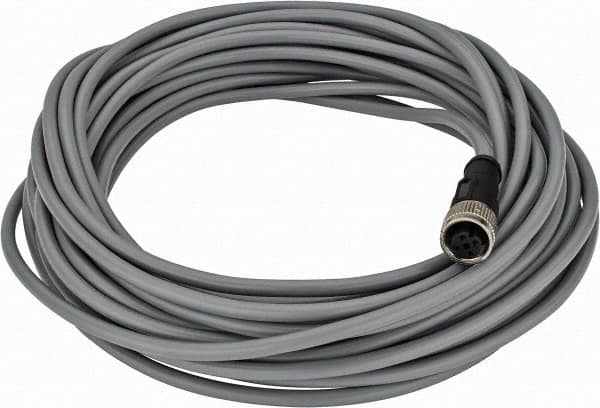 Telemecanique Sensors - 3 Amp, M12 4 Pin Female Straight Cordset Sensor and Receptacle - 250 VAC, 300 VDC, 10m Cable Length, IP67 Ingress Rating - Americas Industrial Supply