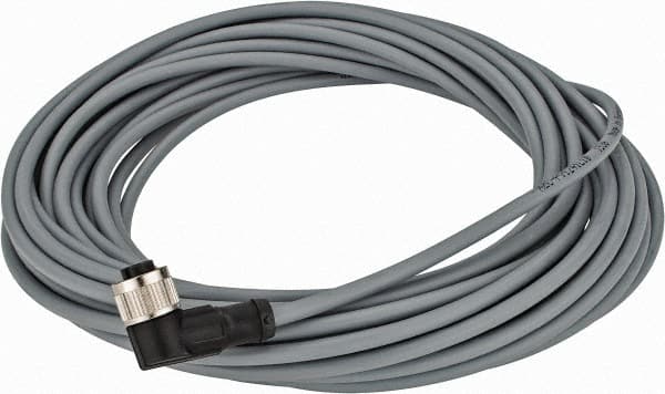 Telemecanique Sensors - 3 Amp, M12 4 Pin Elbowed Female Cordset Sensor and Receptacle - 250 VAC, 300 VDC, 10m Cable Length, IP67 Ingress Rating - Americas Industrial Supply