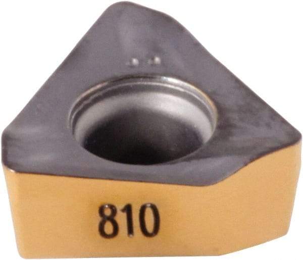 Iscar - HM390 TKCT0703 TR Grade IC810 Carbide Milling Insert - AlTiN/TiN Finish, 0.124" Thick, 0.228" Inscribed Circle, 0.51mm Corner Radius - Americas Industrial Supply