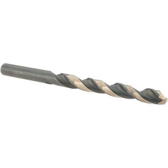 Value Collection - 1/4" 135° High Speed Steel Jobber Drill - Oxide/Gold Finish, Right Hand Cut, Spiral Flute, Straight Shank, 4" OAL, Split Point - Americas Industrial Supply